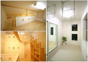 ２Ｆのホールには、家族みんなで使えるロフト型のファミリールーム。映画鑑賞に読書と、遊び場にもぴったりの特別空間。室内干しに便利なサンルームも。