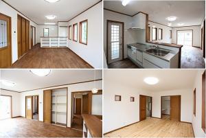 １Ｆは『オーク』、２Ｆは『ボルドーパイン』の無垢フロアー。
時間の経過と共に豊かに変わる木の表情を楽しめるのは、無垢材ならでは。
温かみ溢れ、安心感のある空間です。